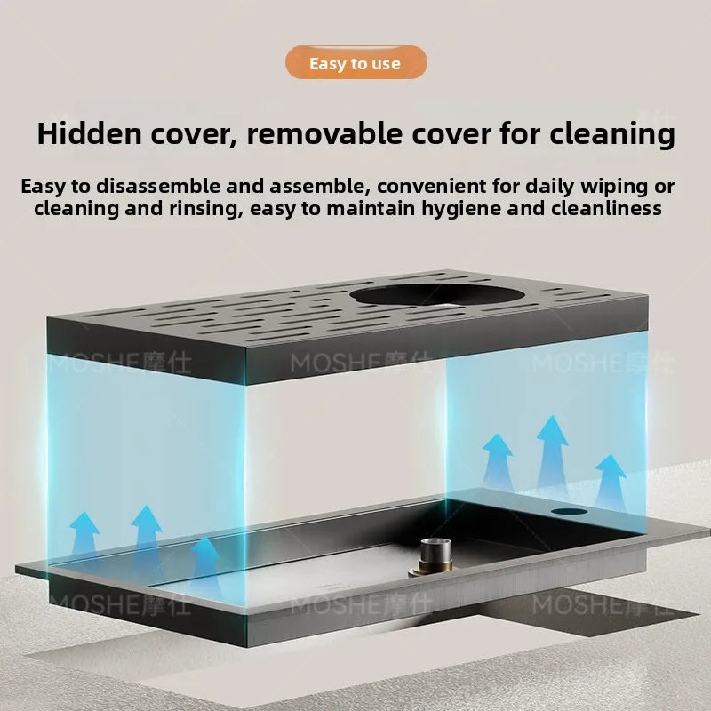 High Pressure Automatic Cup Washing Device Stainless Steel Embedded Glass Rinser For Coffee Shop Bar Counter