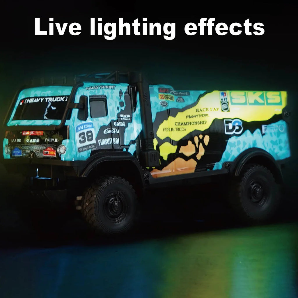 2024 New 1:18 RC Ca Illuminated Graffiti Off road Remote Control Truck Non Charged Boys and Children's Toy Car Festival Gift