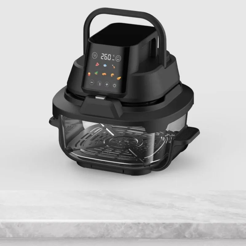 Crispy Air Fryer Touch Screen Digital Double Glass Pot