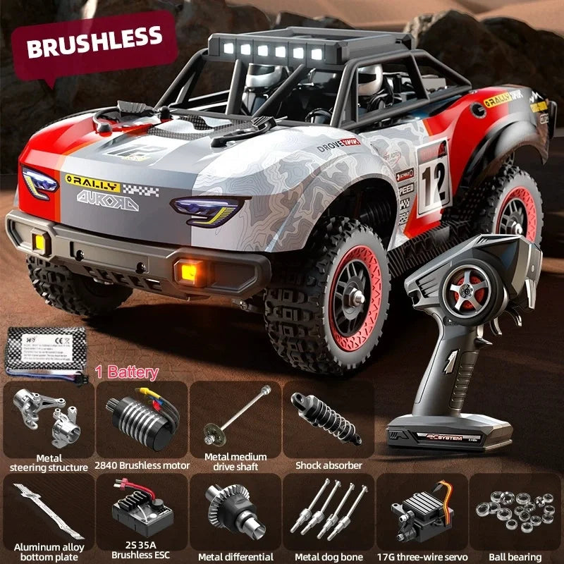 1/18 Scale Remote Control Off-Road Truck Short Cab 80KM/H Brushless High-Speed RC Car Full Proportion  RC Racing Cars