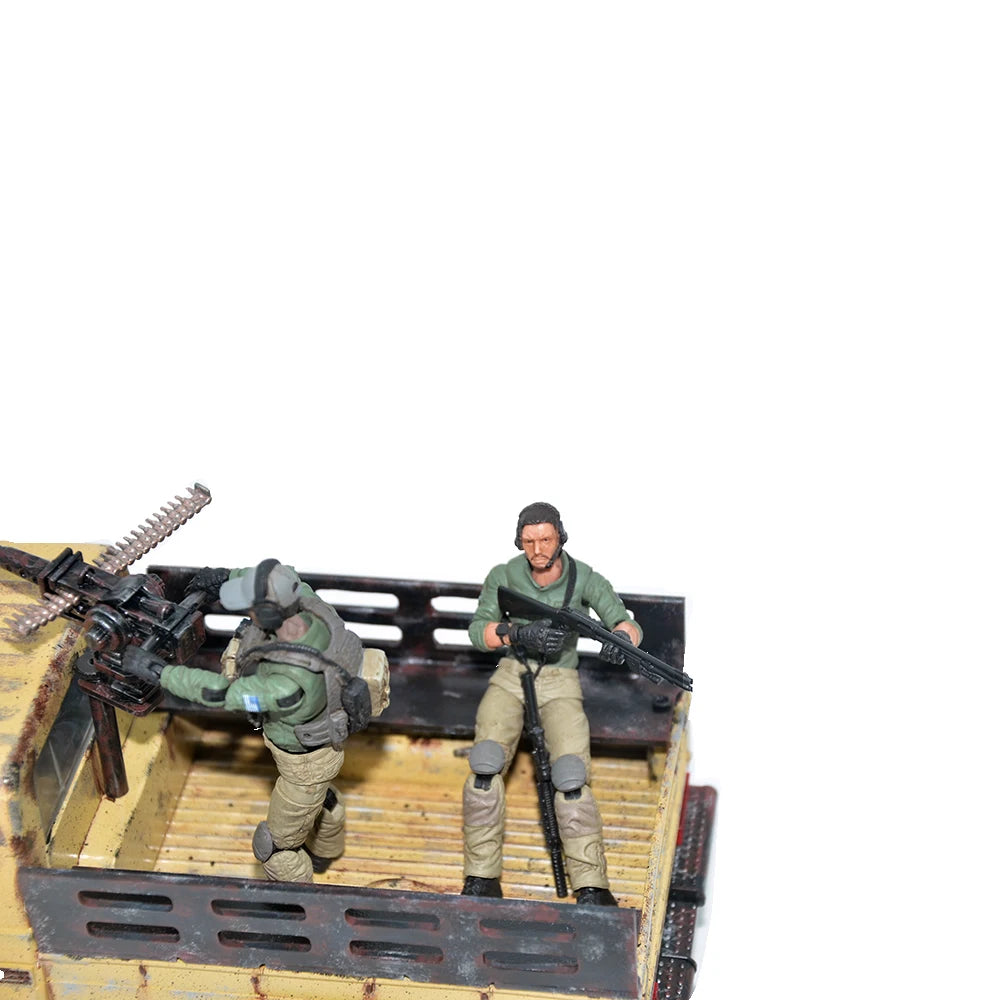 1:18 Scale Soldier Scene Accessory Armed Pickup Truck Vehicle Plastic Model For 3.75 ‘’ Action Figure War Children Toys Gift