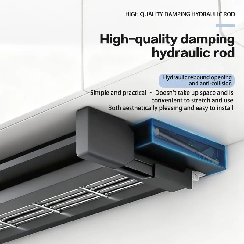 Pull Down Under Cabinet Spice Rack Double Layer Foldable Expandable Aluminum Kitchen Storage Shelf For Dishes Preparation