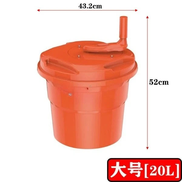10L 20L Commercial Salad Spinner Hand Crank Vegetable Dehydrator Drain Basket for Restaurant Kitchen