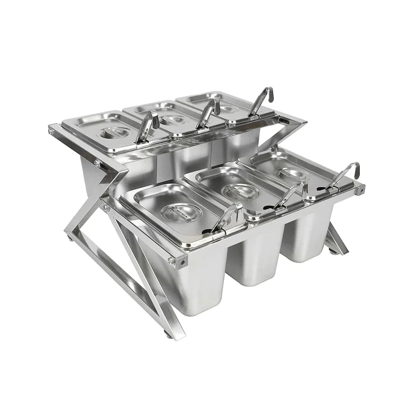 4L/8L Stainless Steel Metal Kitchen Storage Canisters Seasoning Jam Box Basin Rack for Milk Tea Coffee & Spice for Shop Use