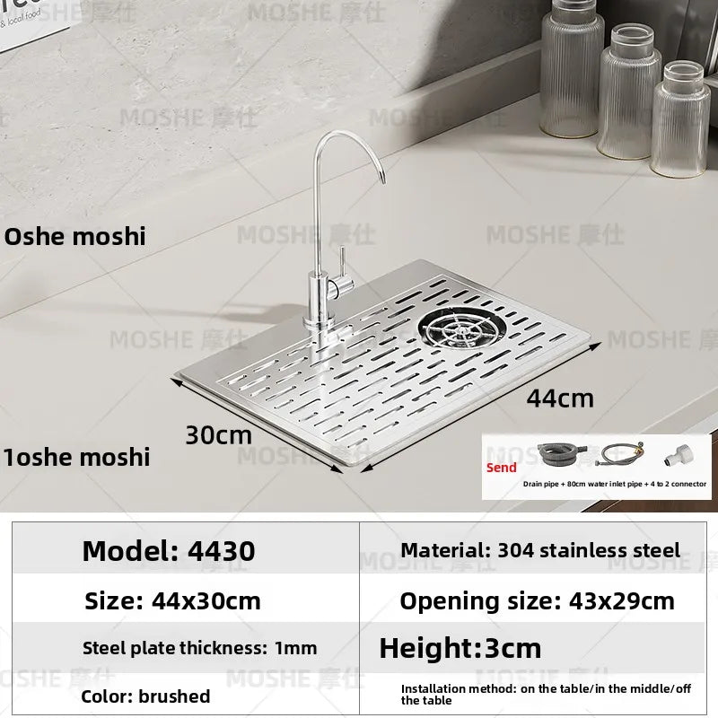 High Pressure Automatic Cup Washing Device Stainless Steel Embedded Glass Rinser For Coffee Shop Bar Counter