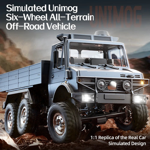 2.4G RC Crawler 6WD Unimog RC Truck 1:18 Proportional Control Mechanical Shifting JJRC C8823 RC Vehicle Simulated Model Toys Car