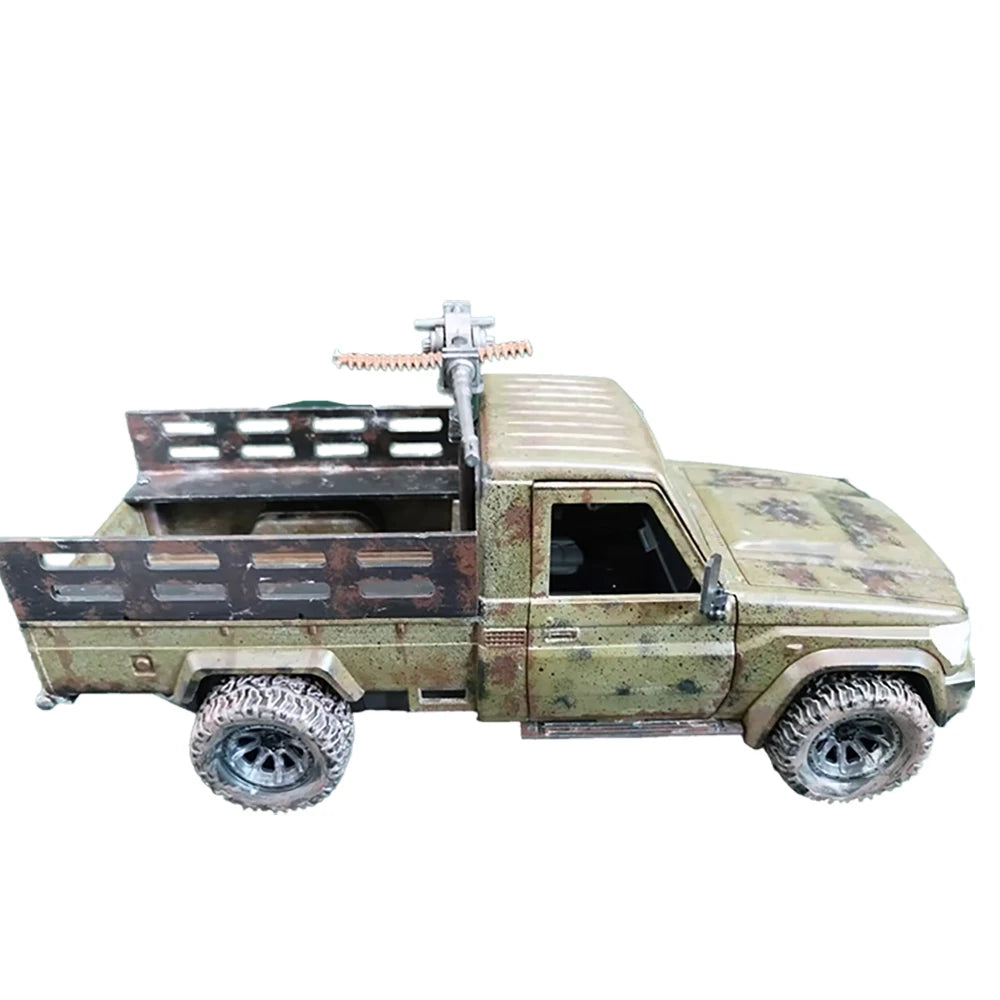 1:18 Scale Soldier Scene Accessory Armed Pickup Truck Vehicle Plastic Model For 3.75 ‘’ Action Figure War Children Toys Gift