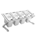 4L/8L Stainless Steel Metal Kitchen Storage Canisters Seasoning Jam Box Basin Rack for Milk Tea Coffee & Spice for Shop Use