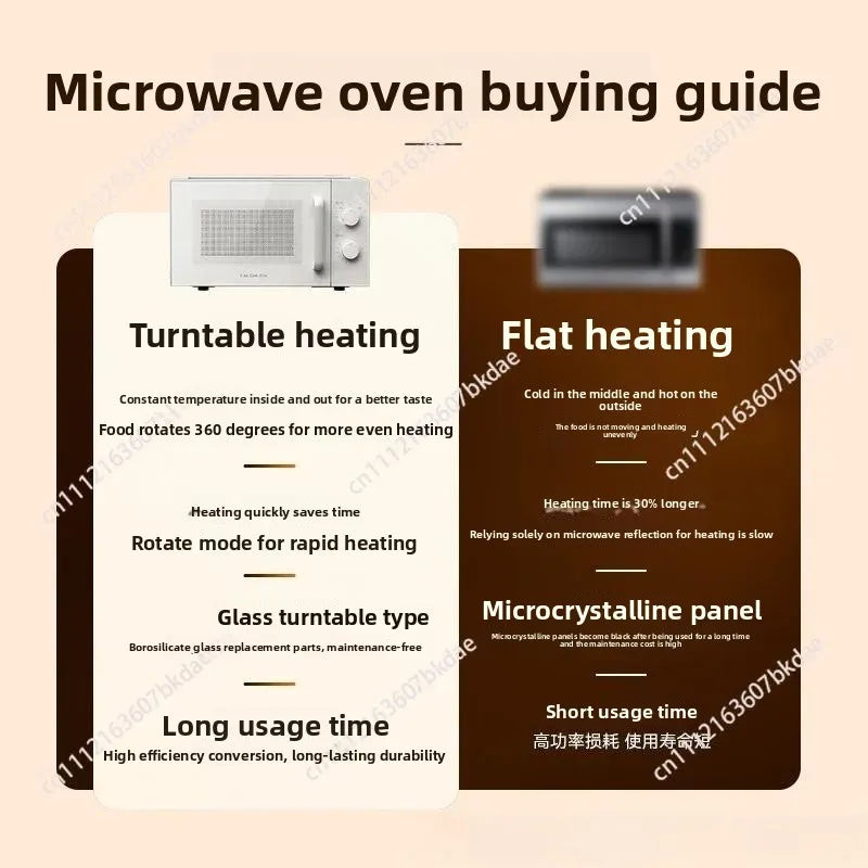 20L household flat-panel microwave oven intelligent automatic multi-function micro-steaming, baking and frying machine