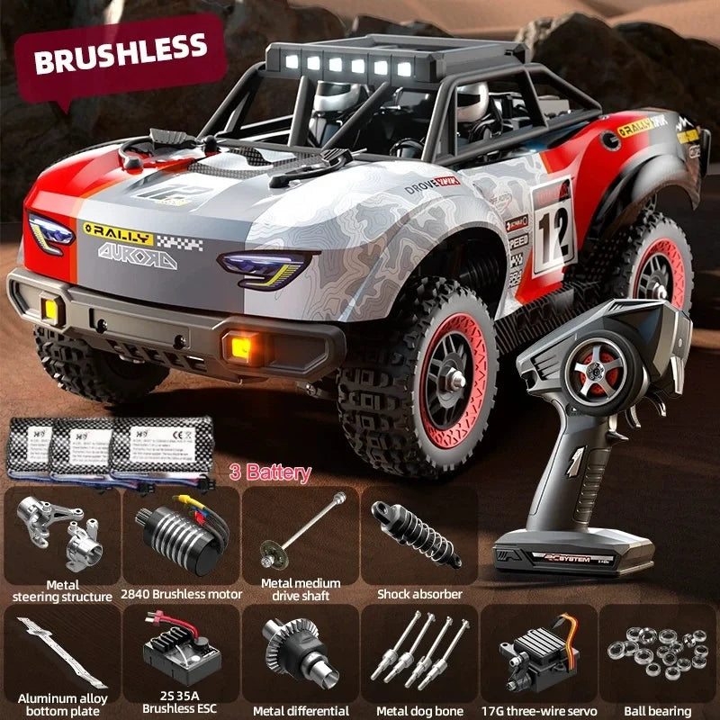 1/18 Scale Remote Control Off-Road Truck Short Cab 80KM/H Brushless High-Speed RC Car Full Proportion  RC Racing Cars