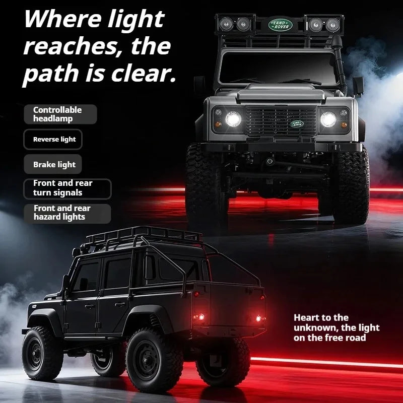 MN Model MN111C RC Car 4WD 1:18 Land Rover Defender Full Scale 2.4G Remote Control Car Truck Climbing Off-Road RC Toys Gift