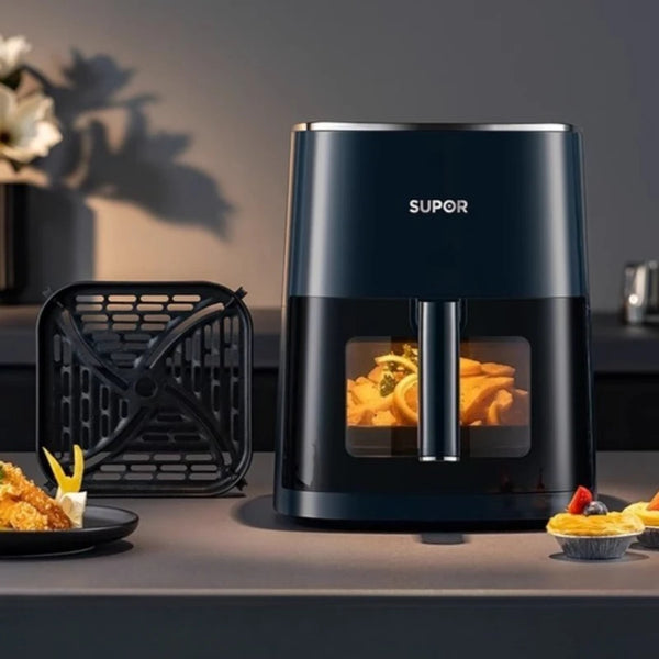 Household visual air fryer without flipping, top heating, large capacity smart air fryer