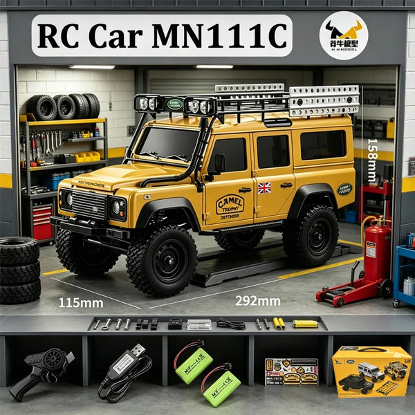 MN Model MN111C RC Car 4WD 1:18 Land Rover Defender Full Scale 2.4G Remote Control Car Truck Climbing Off-Road RC Toys Gift