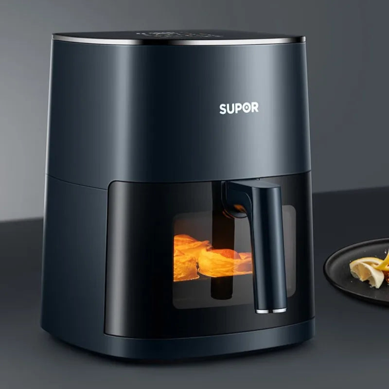 SUPOR 6L Automatic Air Fryer Smart Multifunctional Electric Fryer with Visible Steam Function for Home Use Large Capacity