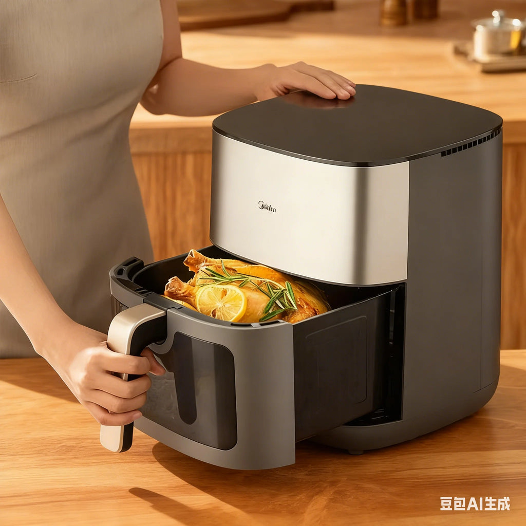 Midea Air Fryer Dual Heat Sources Steam Grill All-in-One Large Capacity 6.5L Large Viewing Window Smart Touch Control