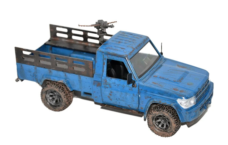 1:18 Scale Soldier Scene Accessory Armed Pickup Truck Vehicle Plastic Model For 3.75 ‘’ Action Figure War Children Toys Gift