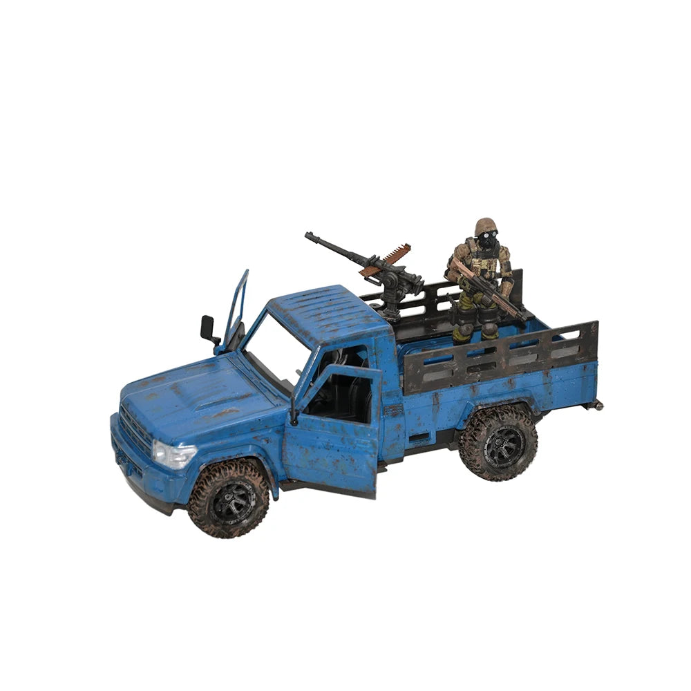 1:18 Scale Soldier Scene Accessory Armed Pickup Truck Vehicle Plastic Model For 3.75 ‘’ Action Figure War Children Toys Gift