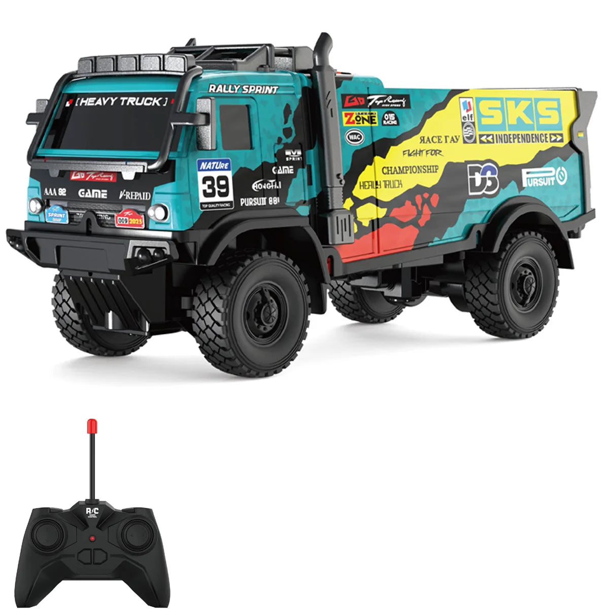 2024 New 1:18 RC Ca Illuminated Graffiti Off road Remote Control Truck Non Charged Boys and Children's Toy Car Festival Gift