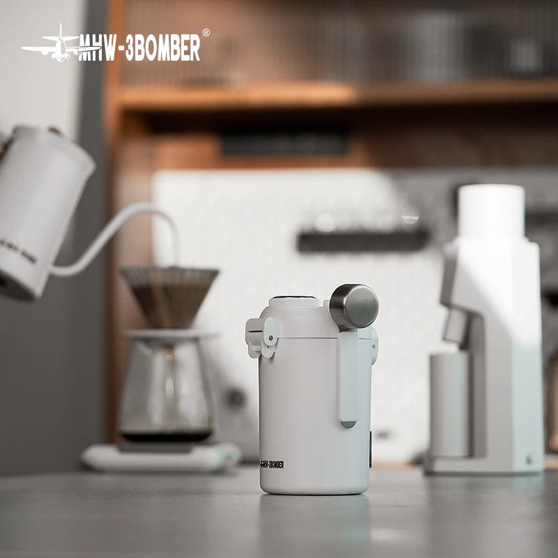 MHW-3BOMBER Gambo Sealed Canister Airtight Coffee Beans Canister with Exhaust Valve Storage Jars Magnetic Spoon Camping Tool