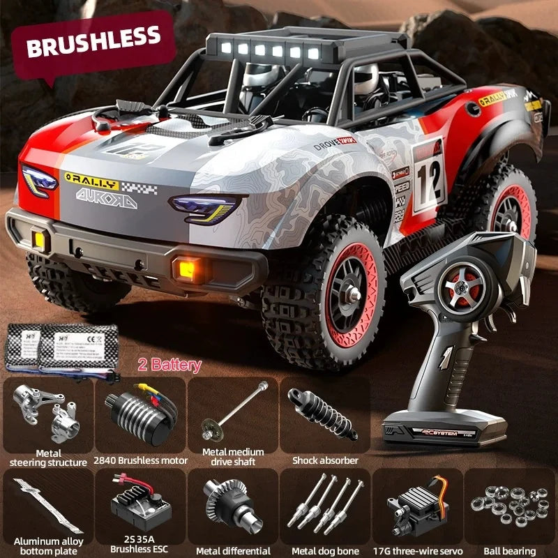 1/18 Scale Remote Control Off-Road Truck Short Cab 80KM/H Brushless High-Speed RC Car Full Proportion  RC Racing Cars