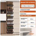 Under Sink Door Hanging Storage Basket Rack Multilayer Kitchen Cabinet Door Mounted Organizer Space Saving Pull Out Tray 287