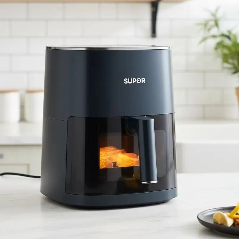 SUPOR 6L Automatic Air Fryer Smart Multifunctional Electric Fryer with Visible Steam Function for Home Use Large Capacity