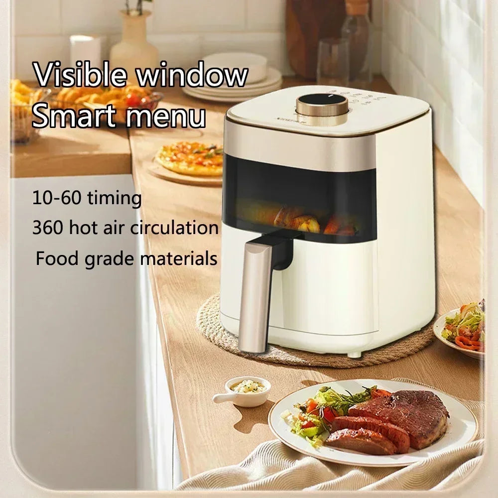 Household Air Fryer. Multifunctional. Intelligent. Oil-less & Smoke-less. Large Capacity.