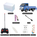 KF31 1:18 Scale RC Mini Cargo Truck, Remote Control Drift Car With Spray Light Effect, Vehicle Model Toy Gift for Kids & Childre