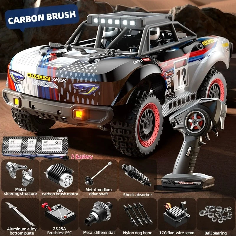 1/18 Scale Remote Control Off-Road Truck Short Cab 80KM/H Brushless High-Speed RC Car Full Proportion  RC Racing Cars