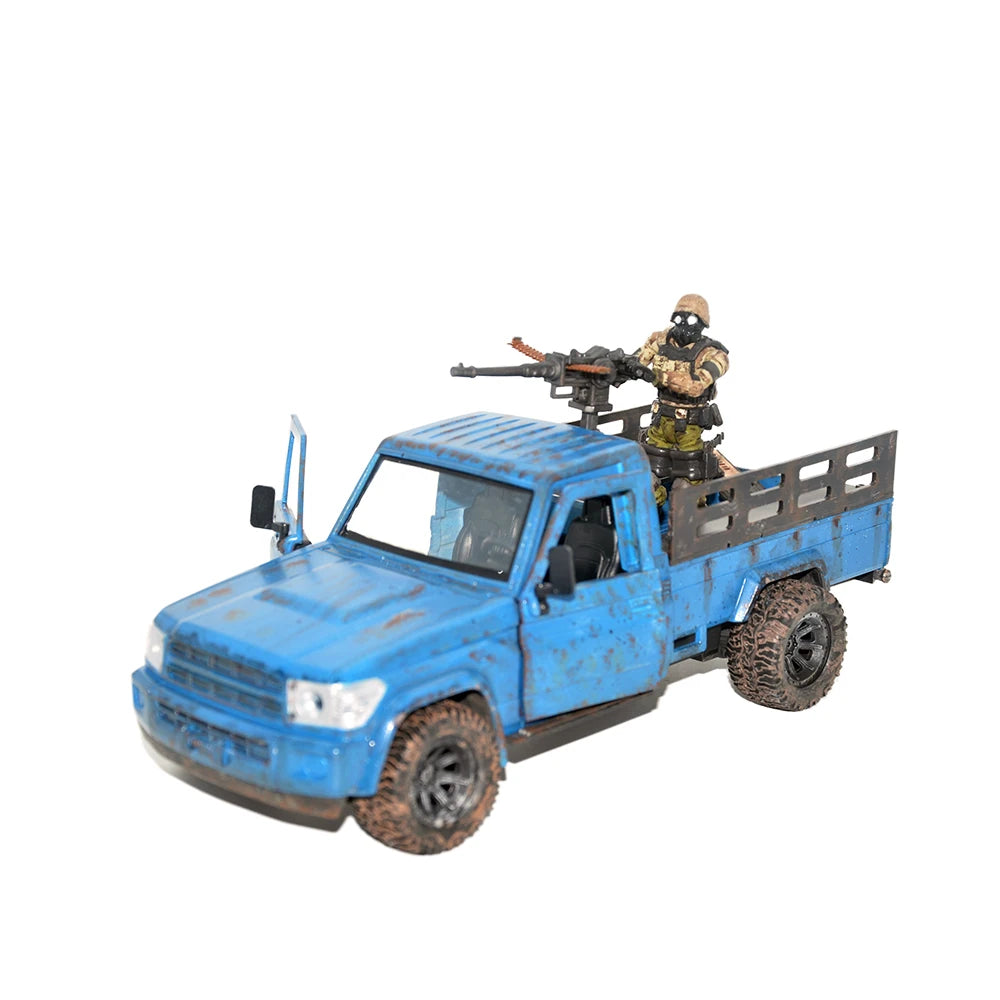 1:18 Scale Soldier Scene Accessory Armed Pickup Truck Vehicle Plastic Model For 3.75 ‘’ Action Figure War Children Toys Gift