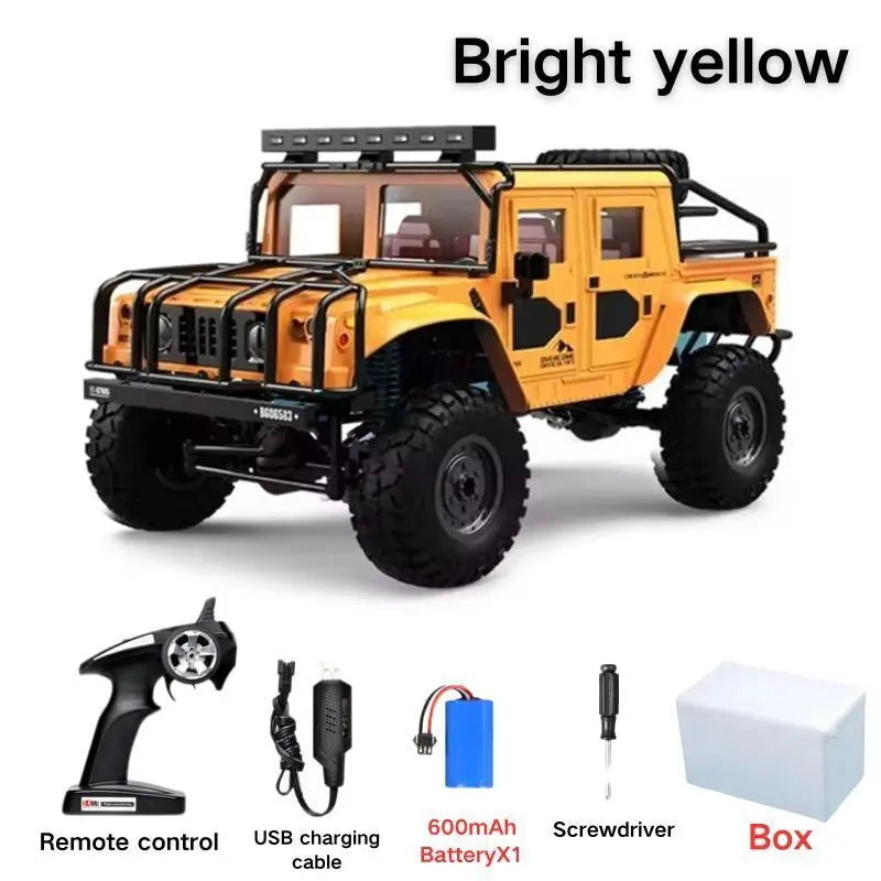 JJRC Q121 1:12 Size RC CAR 4WD Mountaineering Off-Road High Speed Vehicle RC Car Simulation Hummer Truck Model Children's Toys.